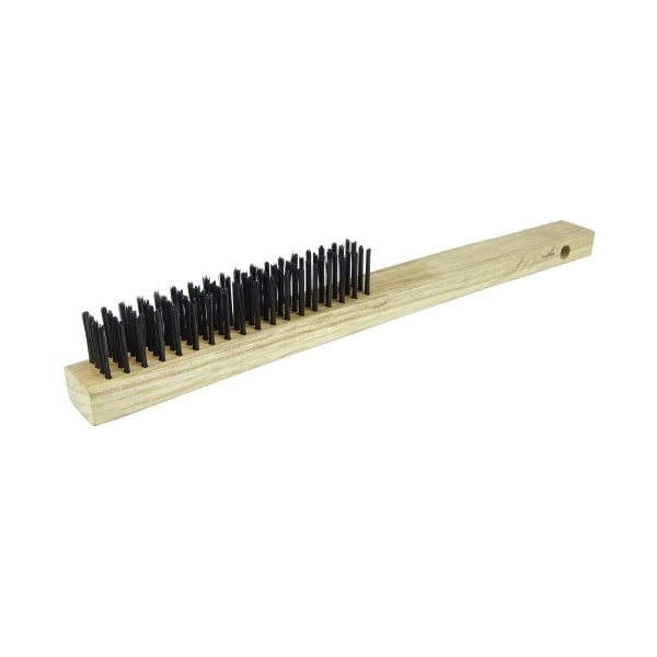 Weiler Vortec Pro Wire Scratch Brush, .012 Carbon Steel Fill, 4 x 19 Rows 25201 - main